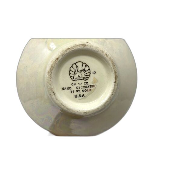 VTG Pearl China Co. Creamer/Sugar Set Hand Decorated 22KT Gold, USA - Picture 2 of 14